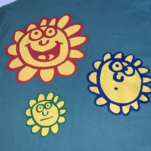 Keith Haring Beige Shoe Palace Heart Artist Artwork Embroidered T-Shirt Size L